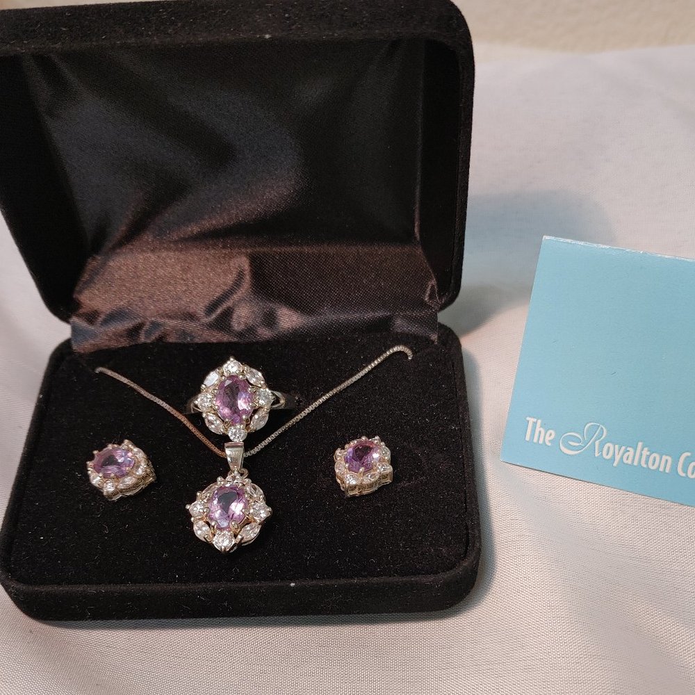 JC 9.25 STERLING SILVER RING/NECKLACE/EARRING SET BY JESSICA ROBERTS